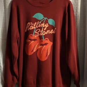 The Rolling Stones Women's Sweatshirt- Burgundy